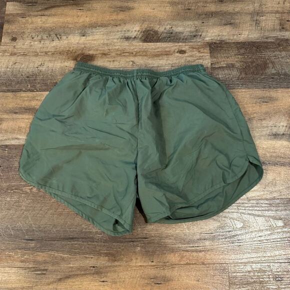 Soffe Men's XL Olive Drab Nylon PT Lined Running Shorts Elastic Waistband FLAWS - Picture 1 of 11